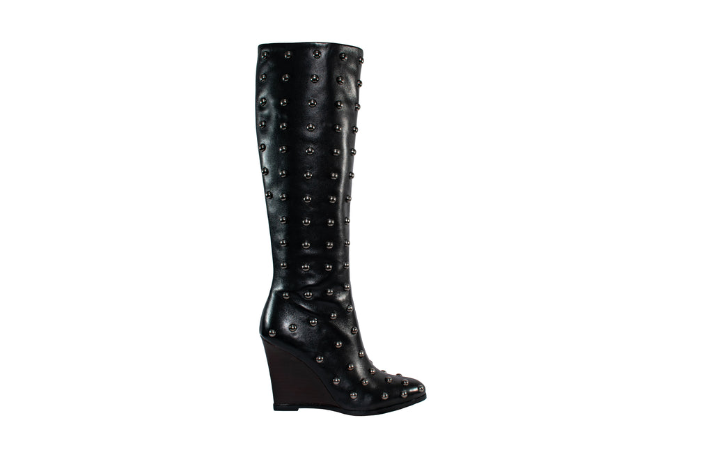 Botas Altas de Cuero Negro DISCO